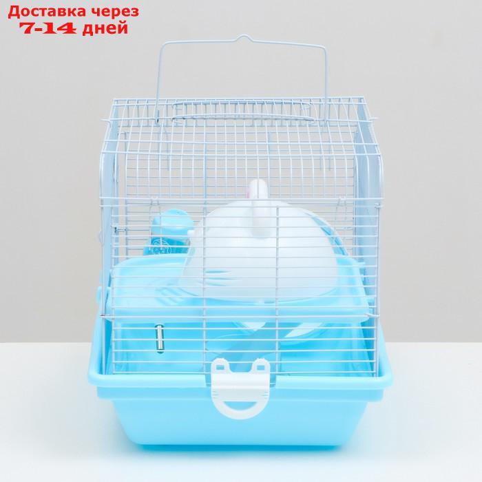 Клетка для грызунов с наполнением 37 х 27 х 30 см, голубая - фото 3 - id-p227119349