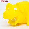 Игрушка пищащая "Весёлая свинья" для собак, хрюкающая, светящаяся, 19 см, жёлтая, фото 2