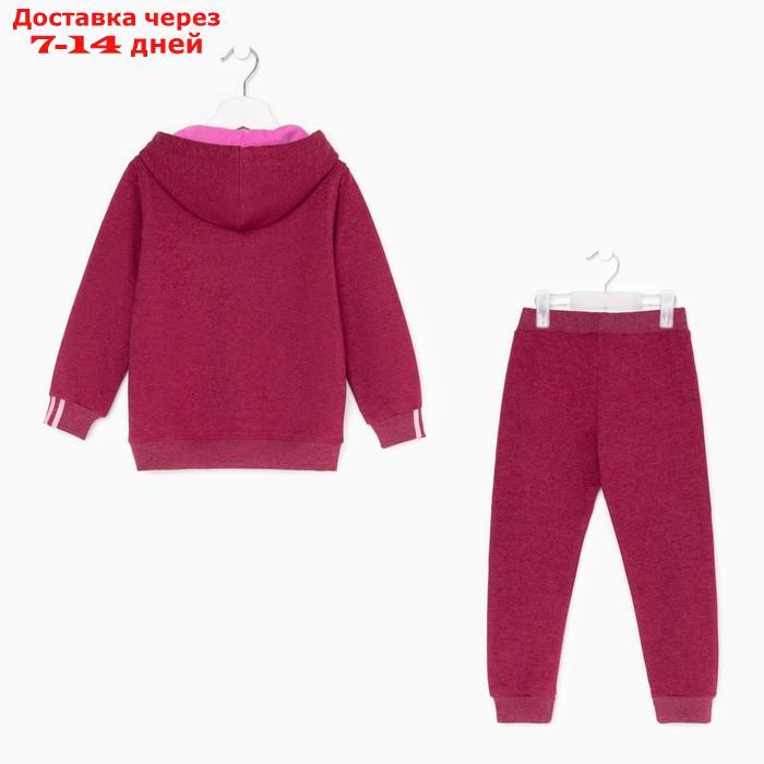 Костюм детский (толстовка, брюки) Adidas, цвет бордовый, рост 92 см (2 года) - фото 2 - id-p227122981