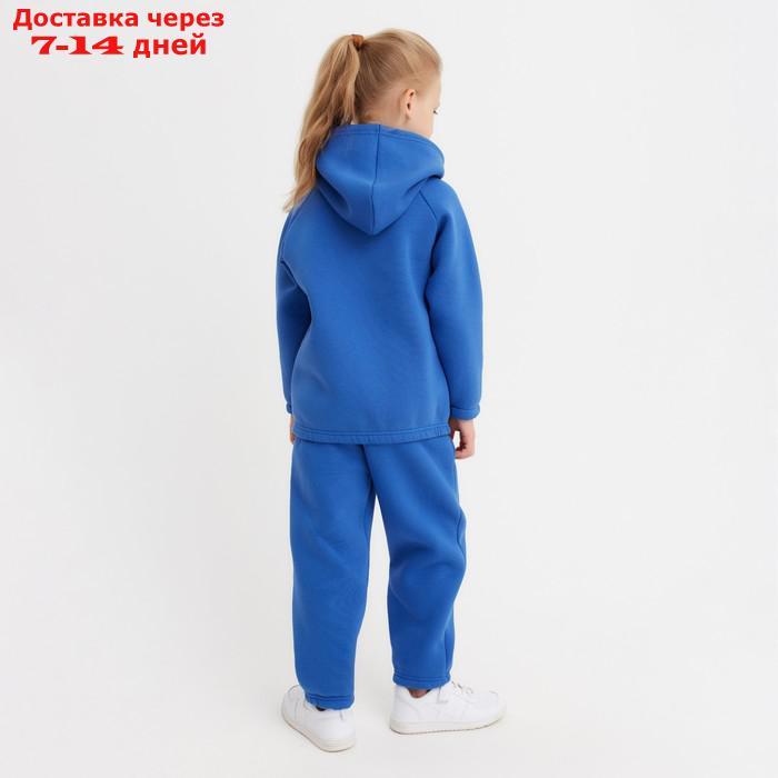 Костюм детский (худи, брюки) MINAKU: Basic Line KIDS, цвет синий, рост 134 см - фото 4 - id-p227115788