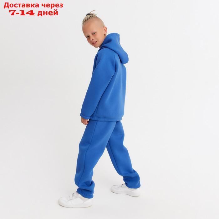 Костюм детский (худи, брюки) MINAKU: Basic Line KIDS, цвет синий, рост 134 см - фото 7 - id-p227115788