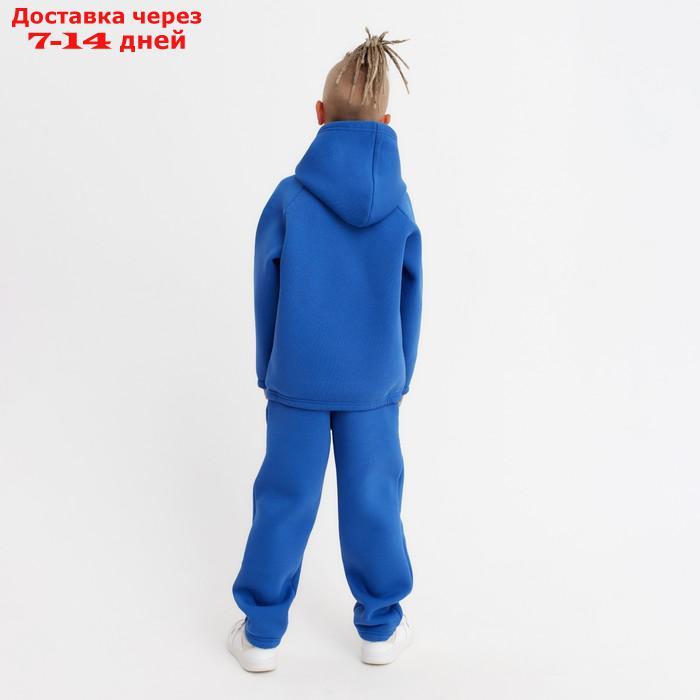 Костюм детский (худи, брюки) MINAKU: Basic Line KIDS, цвет синий, рост 134 см - фото 8 - id-p227115788