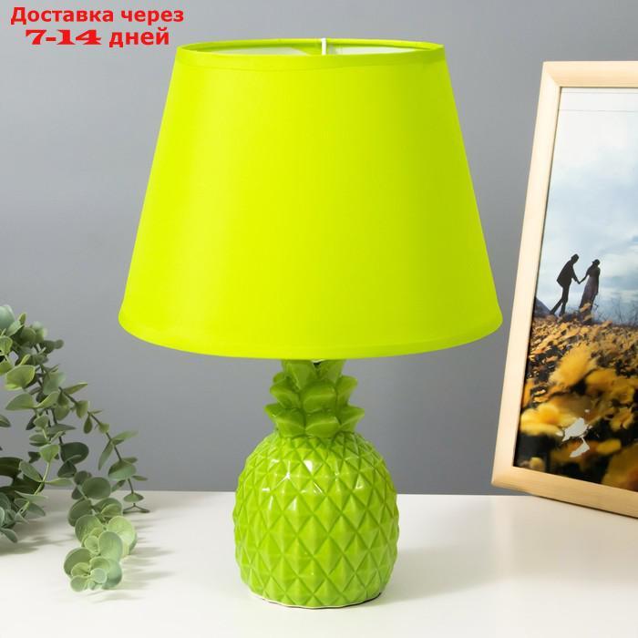 Настольная лампа "Ананас" Е14 40Вт зеленый 20х20х32 см