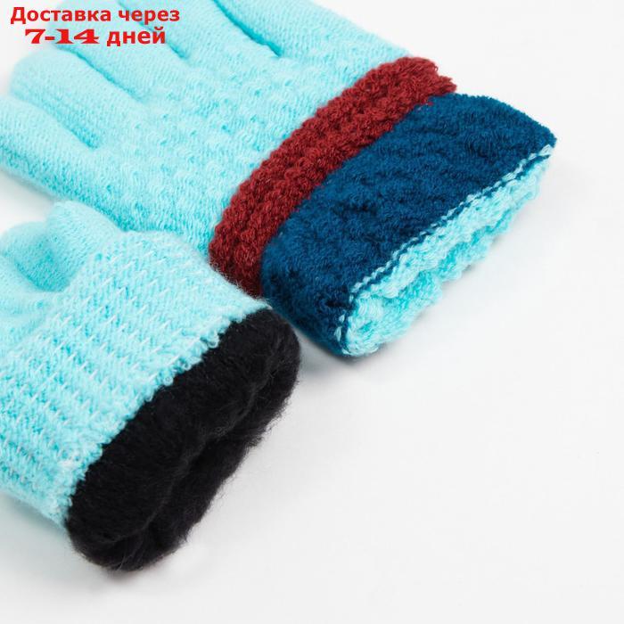 Перчатки детские MINAKU цветные, цв. голубой, 15 р-р (15 см) - фото 3 - id-p227105380