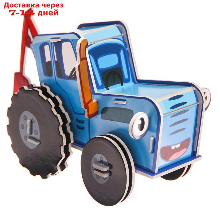 3D конструктор из пенокартона Синий трактор, 2 листа - фото 4 - id-p227116933