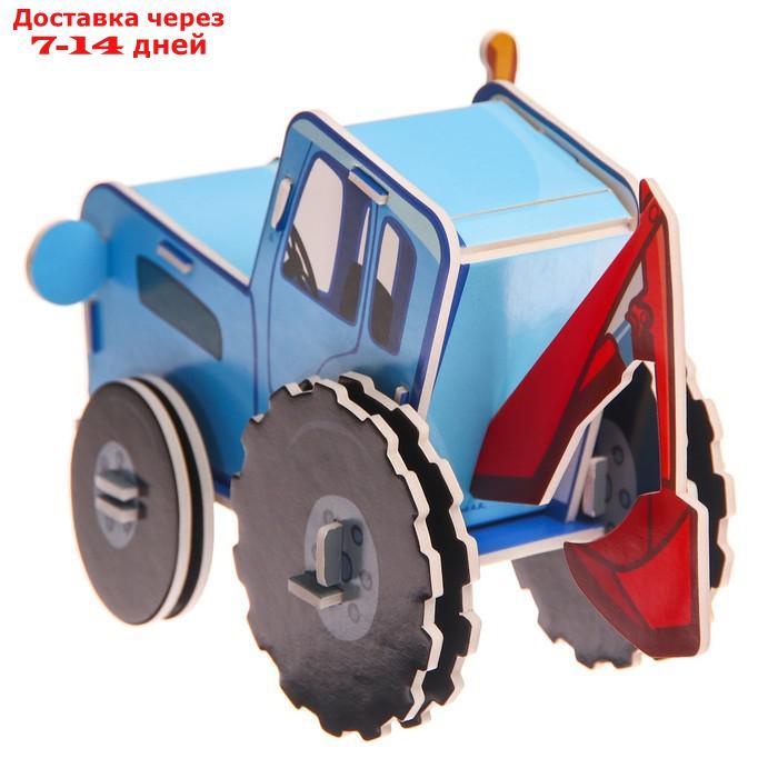 3D конструктор из пенокартона Синий трактор, 2 листа - фото 5 - id-p227116933