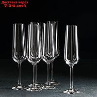 Набор бокалов для шампанского Bohemia Crystal "Сандра", 200 мл, 6 шт