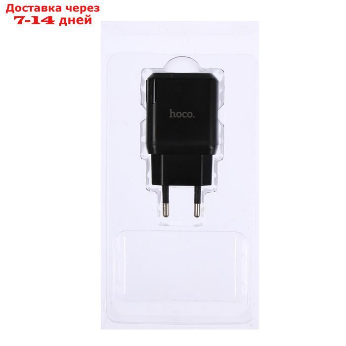 Сетевое зарядное устройство Hoco N6, 18 Вт, 2 USB QC3.0 - 3 А, черный - фото 3 - id-p227119370