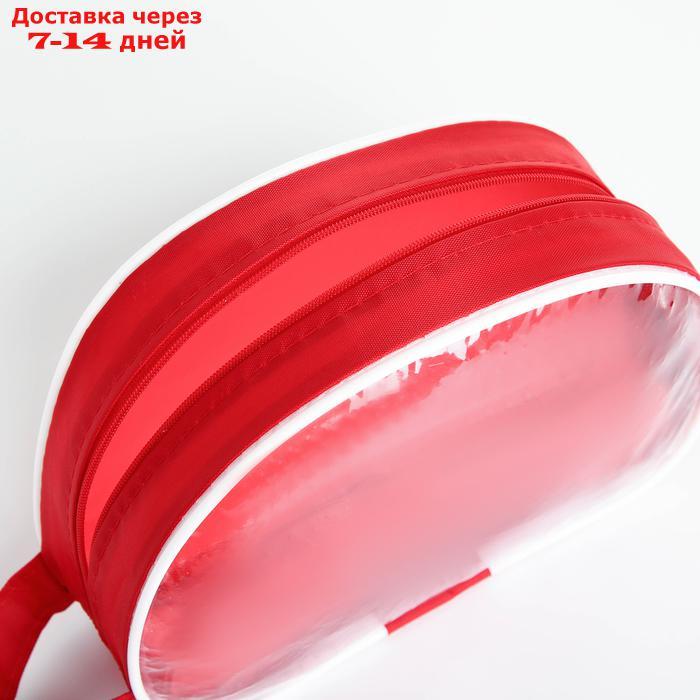 Косметичка ПВХ, отдел на молнии, с ручкой, цвет красный - фото 5 - id-p226982723