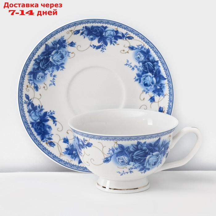 Сервиз чайный Доляна "Аззурро",12 предметов: 6 чашек 240 мл, 6 блюдец - фото 7 - id-p227014155