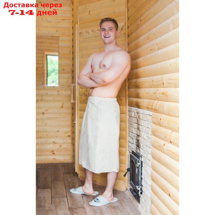 Килт для бани и сауны "Добропаровъ", 150х75 см, мужской, льняной - фото 1 - id-p227095109