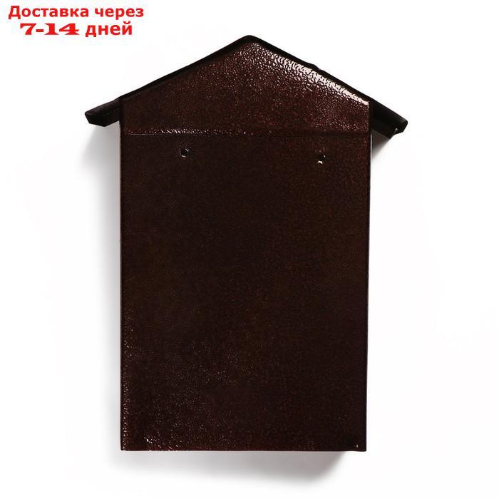 Ящик почтовый с замком, вертикальный, "Домик-Элит", коричневый - фото 4 - id-p227095113