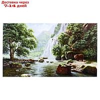 Картина-холст на подрамнике "Спуск к реке" 60х100 см