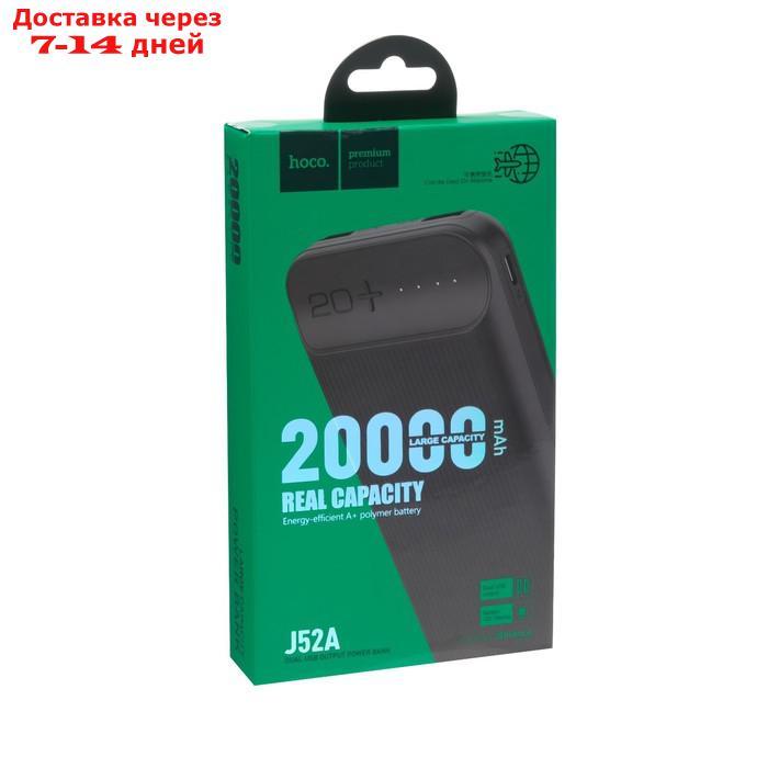 Внешний аккумулятор Hoco J52A, Li-Pol, 20000 мАч, microUSB - 2 А, 2 USB - 2 А, черный - фото 5 - id-p227119378