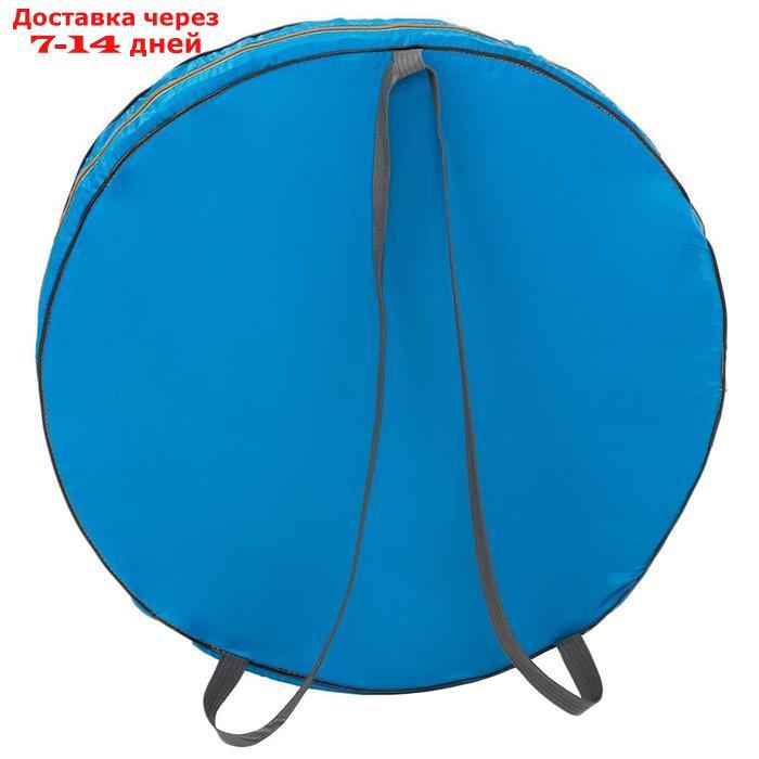 Палатка зимняя автомат, дно на молнии, 1,8 × 1,8 м, цвет белый/голубой - фото 7 - id-p227121883