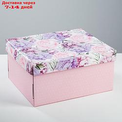 Коробка складная "Цветочная сказка", 31,2 х 25,6 х 16,1 см