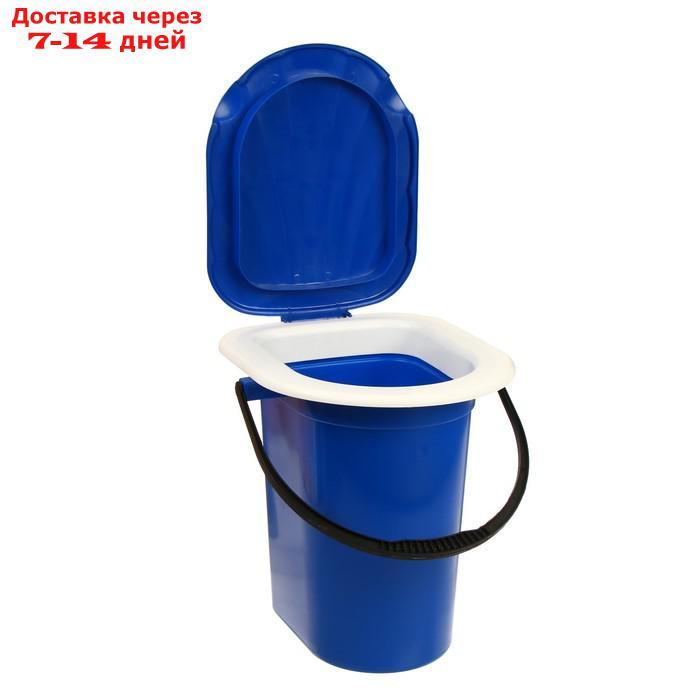 Ведро-туалет, 18 л, съёмный стульчак, синий - фото 3 - id-p227095115