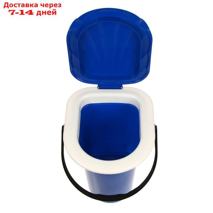 Ведро-туалет, 18 л, съёмный стульчак, синий - фото 4 - id-p227095115
