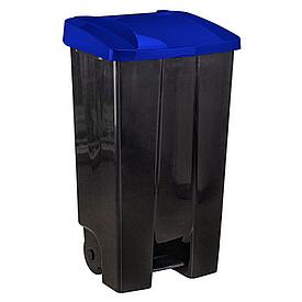 Контейнер для мусора с педалью на колесах 110л (М2395) (IDEA ) (синий)