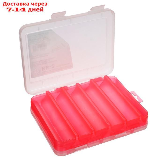Коробка для воблеров и балансиров ВБ-3, цвет красный, 2-сторонняя, 5+5 отделений, 200 × 160 × 45 мм - фото 4 - id-p227005215
