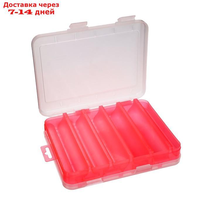 Коробка для воблеров и балансиров ВБ-3, цвет красный, 2-сторонняя, 5+5 отделений, 200 × 160 × 45 мм - фото 6 - id-p227005215