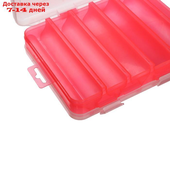 Коробка для воблеров и балансиров ВБ-3, цвет красный, 2-сторонняя, 5+5 отделений, 200 × 160 × 45 мм - фото 7 - id-p227005215