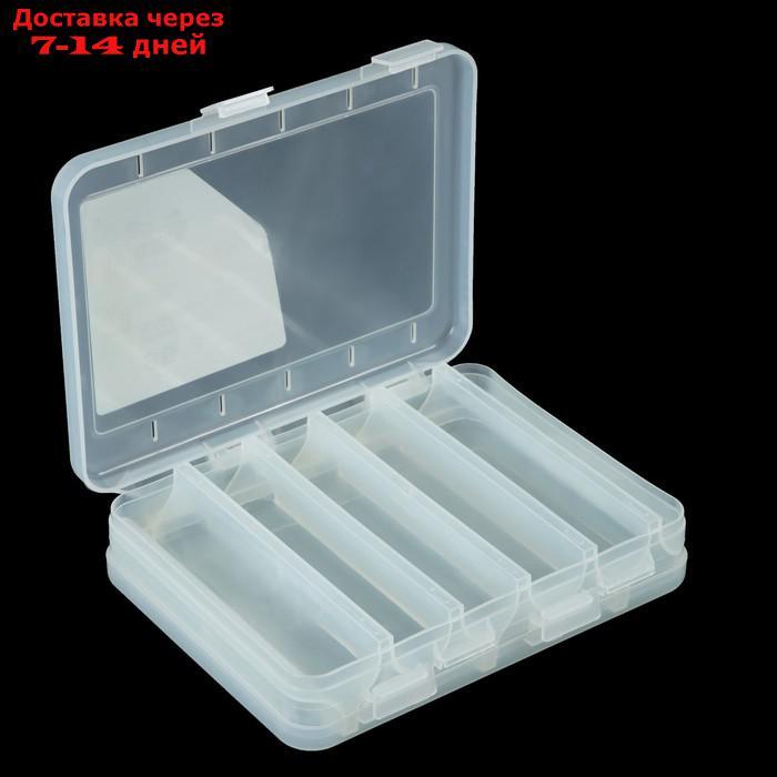 Коробка для воблеров и балансиров ВБ-3, цвет белый, 2-сторонняя, 5+5 отделений, 200 × 160 × 45 мм - фото 2 - id-p227005222