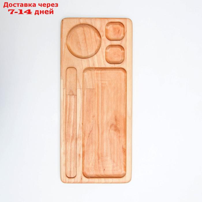 Блюдо для подачи Доляна "Роллы и Суши", 30×13×1,8 см, массив берёзы - фото 5 - id-p227107549