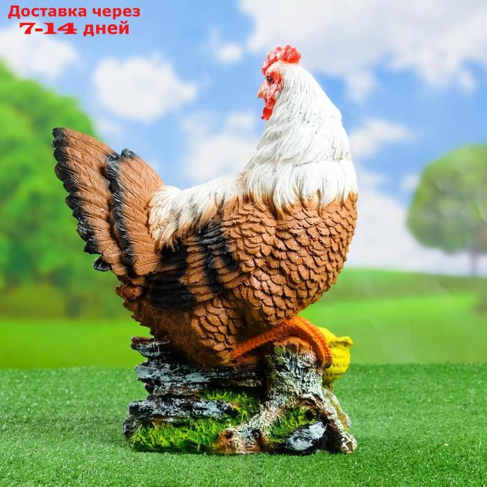 Садовая фигура "Курица с цыплятами" большая 30*17*42 см - фото 3 - id-p227098412