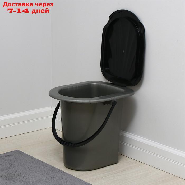 Ведро-туалет, 17 л, серый - фото 1 - id-p227098414