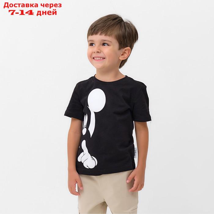 Футболка "Mickey" Микки Маус, р.32 (110-116), чёрный - фото 1 - id-p227103743