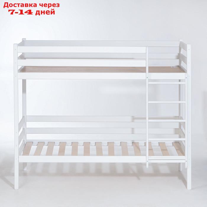Кровать Сева 2х ярусная , размер с/м 1600х800, Белый массив - фото 3 - id-p227103747