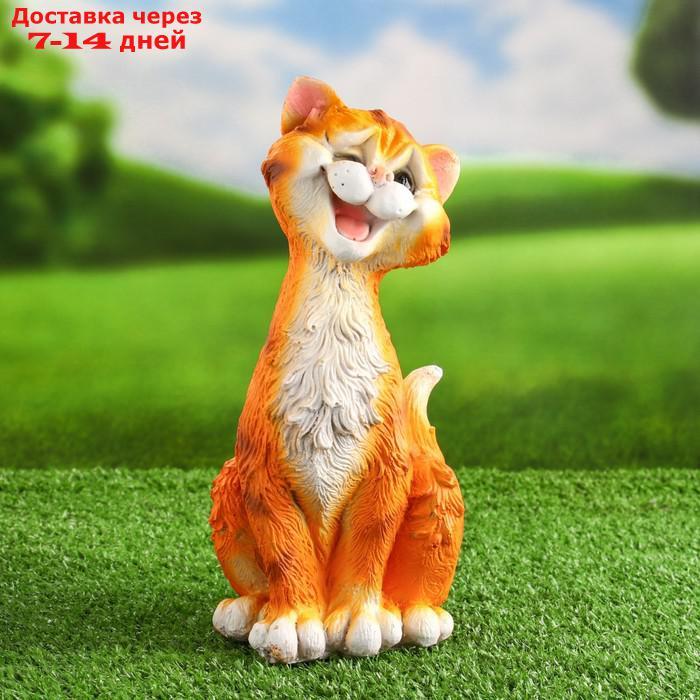 Садовая фигура "Забавный рыжий кот" 11х14х25см - фото 2 - id-p227098422