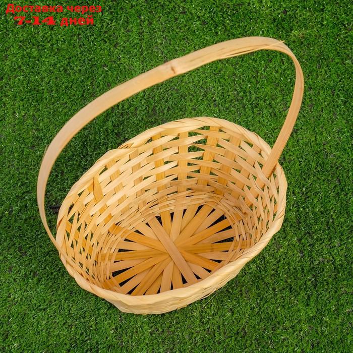 Набор корзин плетёных, бамбук, 3 шт., натуральный цвет, средние - фото 3 - id-p227103753