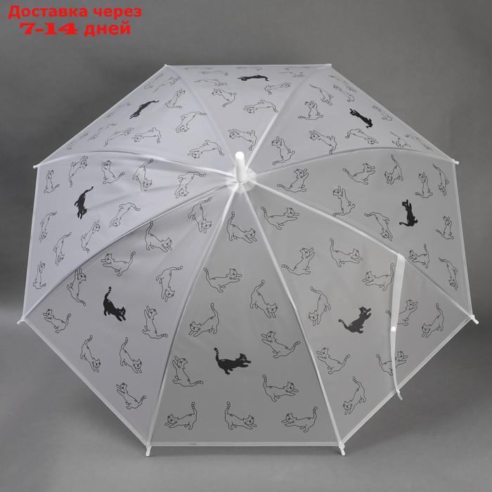 Зонт - трость полуавтоматический, "Funny kitten", 8 спиц, R = 47 см, цвет МИКС - фото 10 - id-p227005481