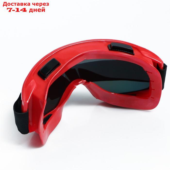 Очки-маска для езды на мототехнике Torso, стекло хамелеон, красные - фото 4 - id-p227100086