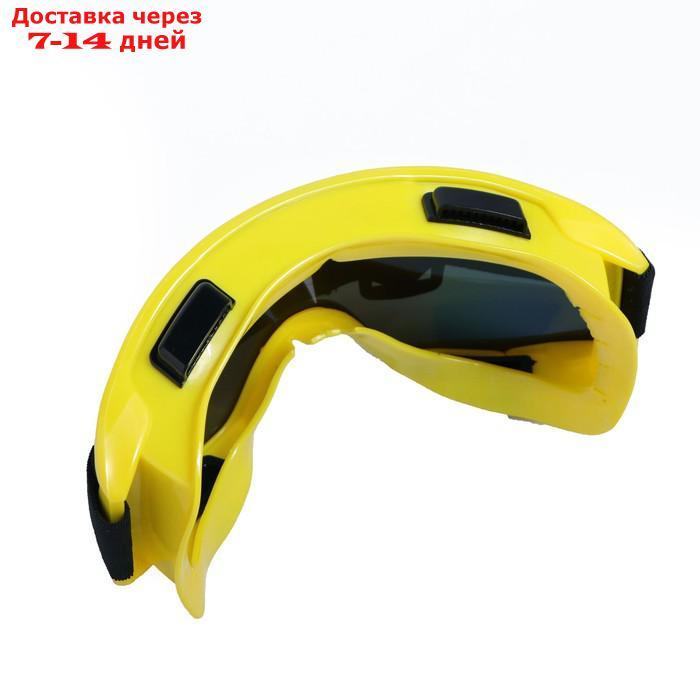 Очки-маска для езды на мототехнике Torso, стекло хамелеон, желтые - фото 4 - id-p227100089