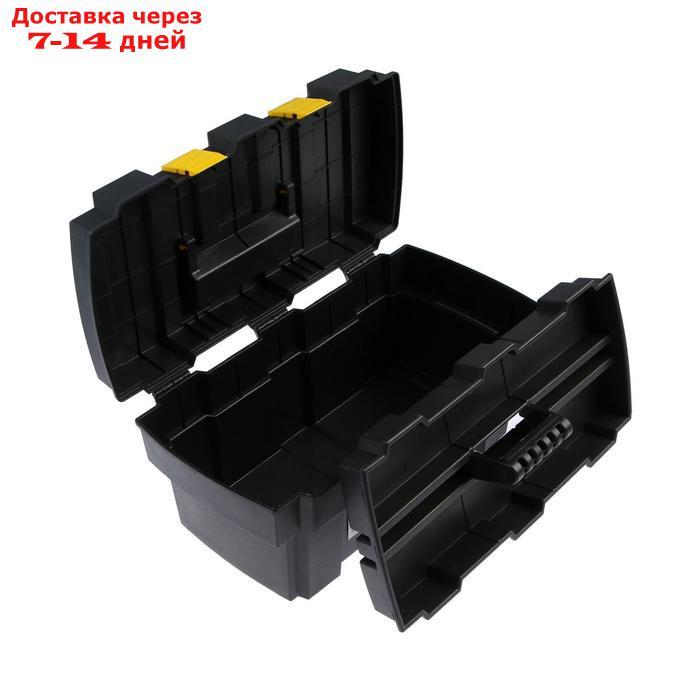 Ящик для инструмента TUNDRA, 16", 42.2х22.5х20 см, пластиковый, подвижный лоток, защелки - фото 4 - id-p227096768