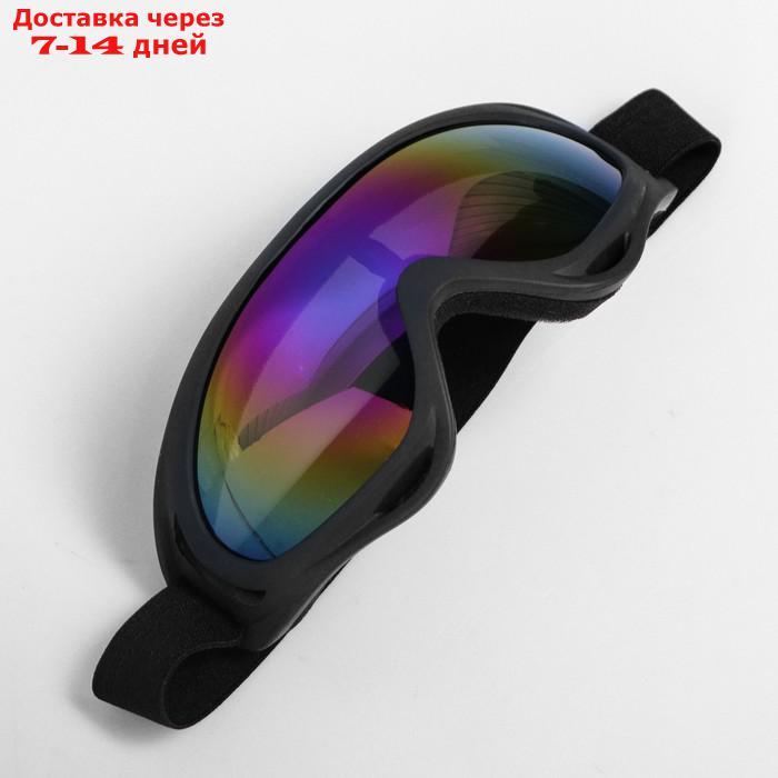 Очки для езды на мототехнике Torso, стекло фиолетовый хамелеон, черные - фото 2 - id-p227100090