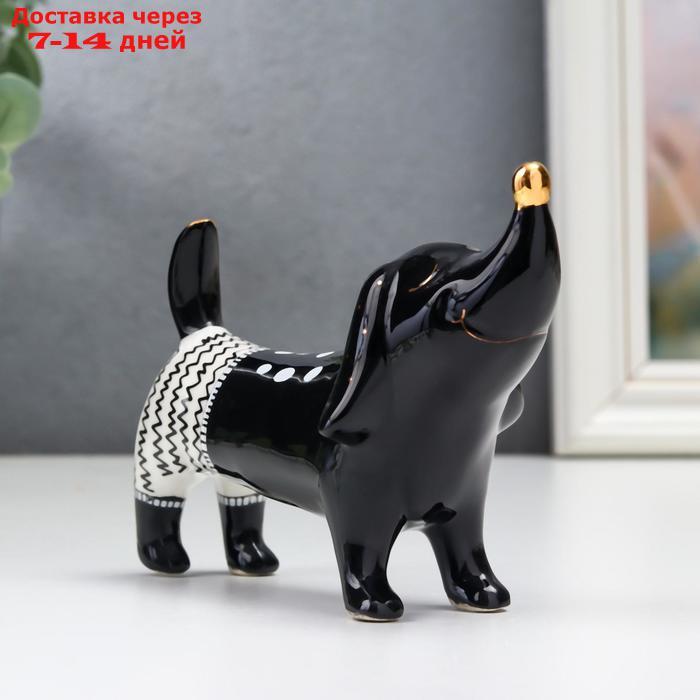 Сувенир керамика "Такса в шортах" чёрный 9,3х5,3х13,7 см - фото 2 - id-p227103768