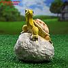 Садовая фигура "Черепаха на камне" 11,5х11,5х17см, фото 4
