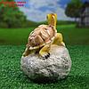 Садовая фигура "Черепаха на камне" 11,5х11,5х17см, фото 6