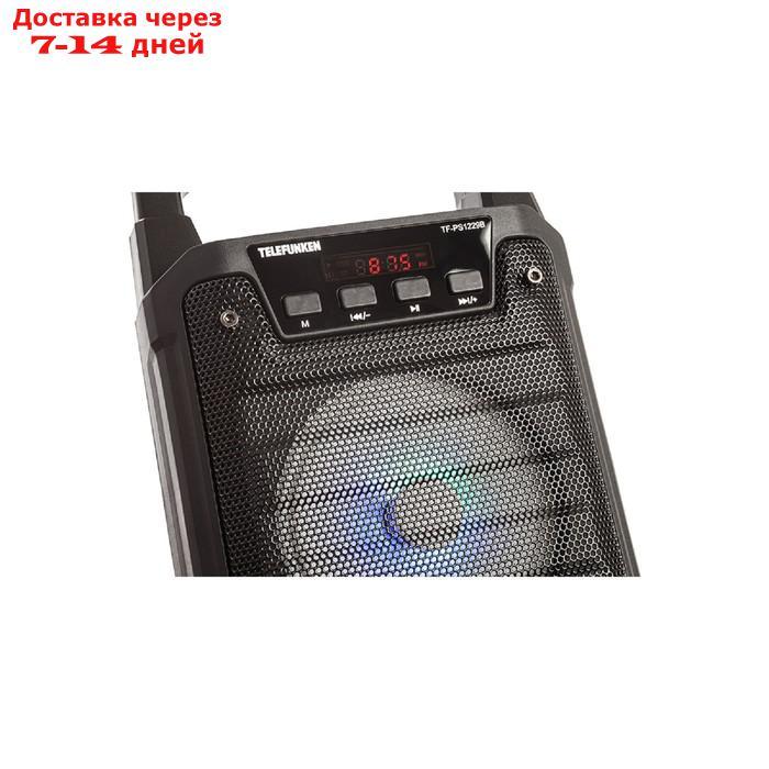Портативная колонка Telefunken TF-PS1229B, 8Вт, 1200мАч, FM, BT 5.0, microSD, USB, подсветка - фото 3 - id-p227118128