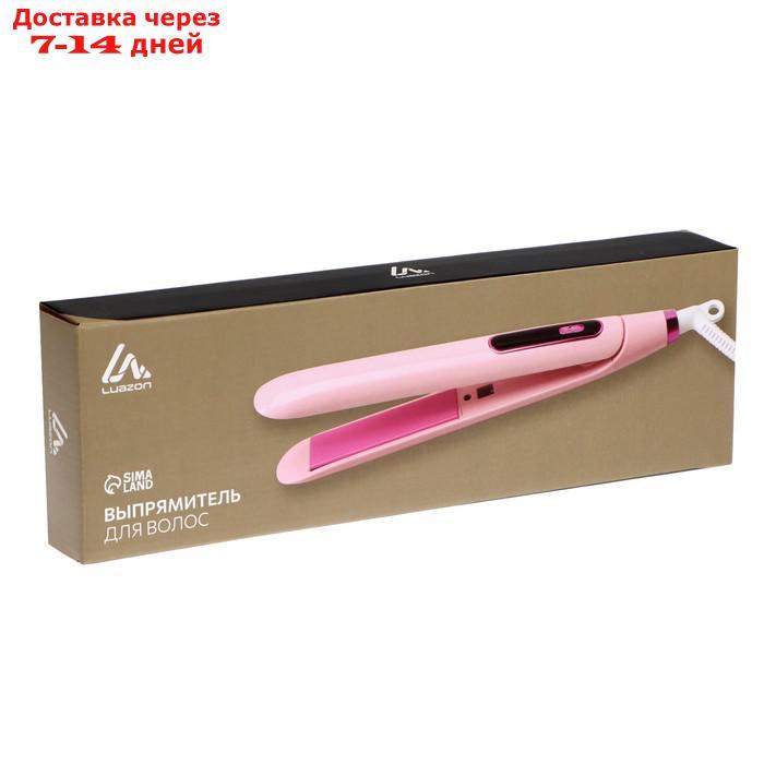 Выпрямитель для волос LuazON LW-37, 45 Вт, керамическое покрытие, до 230°C,розовый - фото 6 - id-p227109476