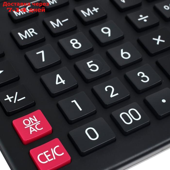 Калькулятор настольный большой, 12-разрядный, SKAINER SK-555BK, 2 питание, 2 память, 155 x 205 x 35 мм, черный - фото 4 - id-p227113225