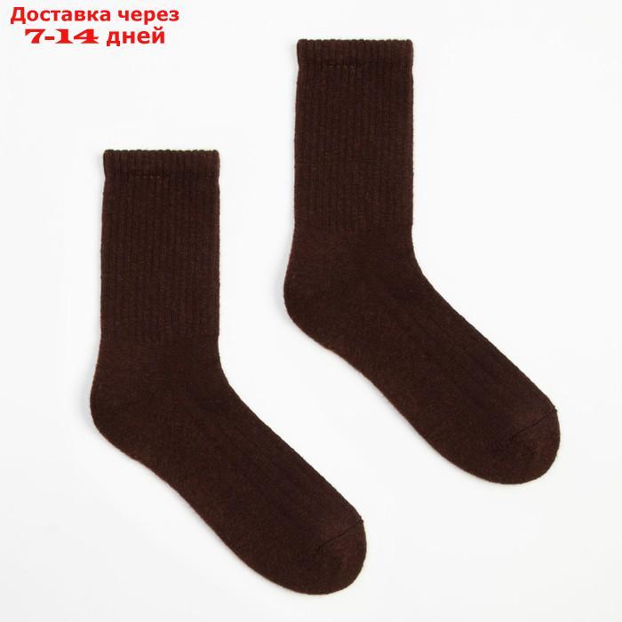 Носки с пухом яка мужские, цвет шоколадный, размер 44-46 - фото 1 - id-p227125097