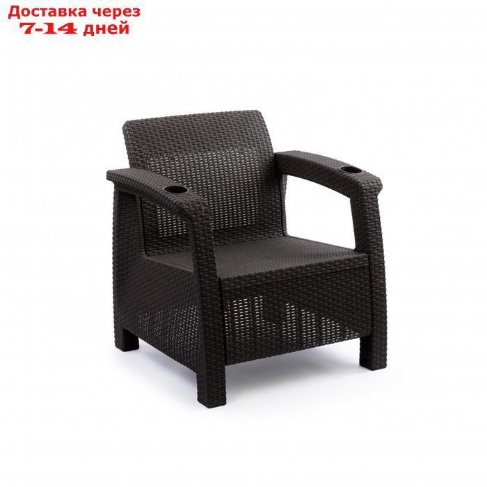 Кресло "Ротанг", 73 × 70 × 79 см, без подушки, цвет шоколад - фото 2 - id-p227095212