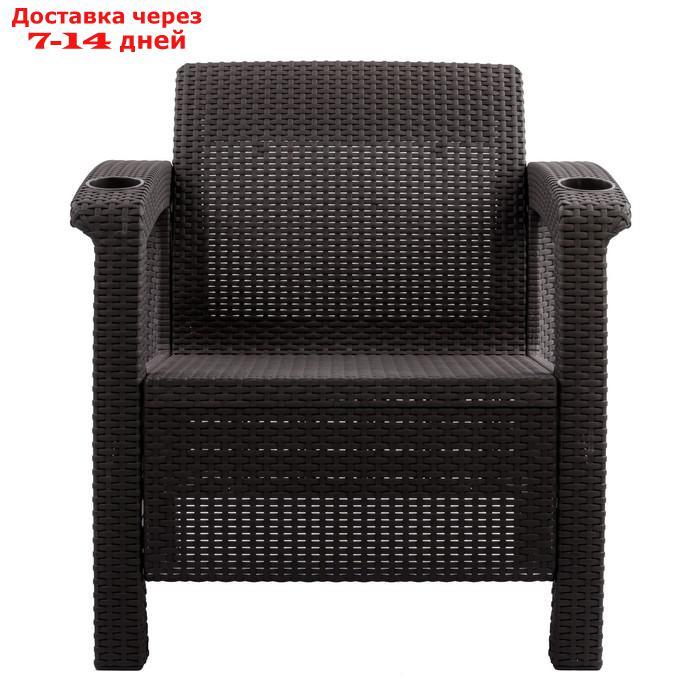 Кресло "Ротанг", 73 × 70 × 79 см, без подушки, цвет шоколад - фото 3 - id-p227095212