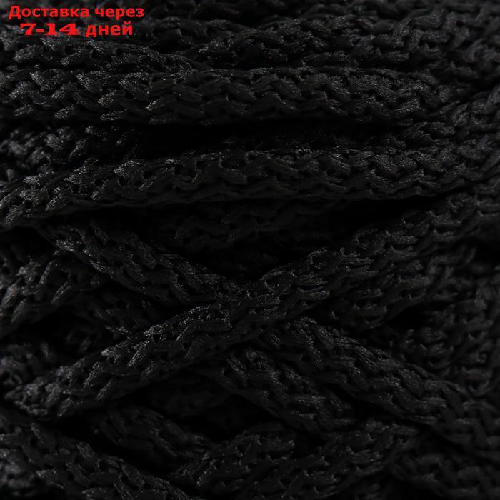 Шнур для вязания 100% полиэфир, ширина 5 мм 100м (чёрный) - фото 4 - id-p227114801