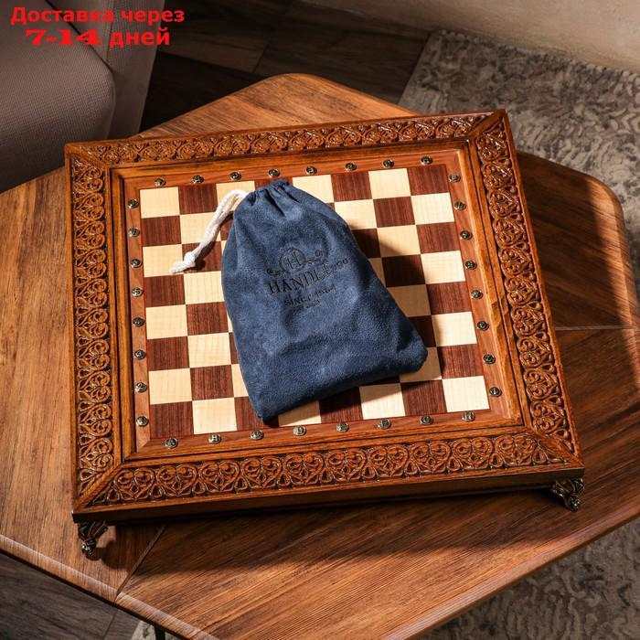 Шахматы ручной работы "Гроссмейстер" глубокая резка, на ножках, 55х55 см, Армения - фото 5 - id-p227119435